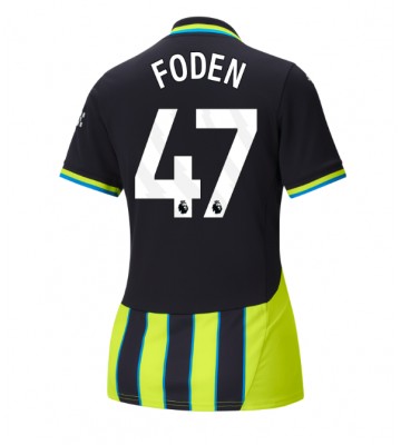 Manchester City Phil Foden #47 Segunda Equipación Mujer 2024-25 Manga Corta